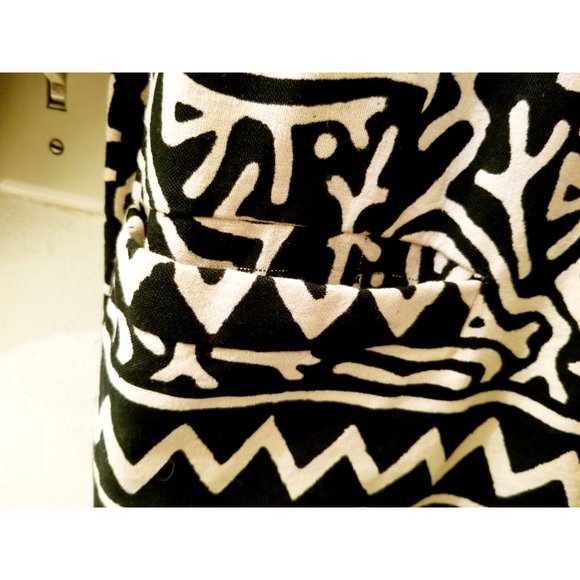 Vintage Cotton Jacket Plus 2x 18 20 Black Tan Tribal Ethnic India 1990s - Picture 3 of 10